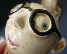 Load image into Gallery viewer, Quirky 1930s JAPANESE Ceramic Decanter, Stand and Four Shot Glasses. TENNIS PLAYER
