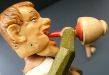 Load image into Gallery viewer, PAIR of Vintage Mid-Century Italiam ANRI Articulated Wooden Bottle Stoppers.
