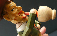 Load image into Gallery viewer, PAIR of Vintage Mid-Century Italiam ANRI Articulated Wooden Bottle Stoppers.
