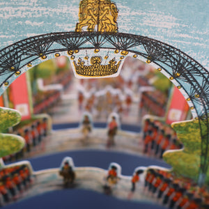 Collectable 1970s TELESCOPIC VIEW of "Her Majesty's Coronation Procession". Silver Jubilee Souvenir