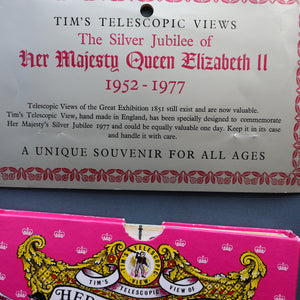 Collectable 1970s TELESCOPIC VIEW of "Her Majesty's Coronation Procession". Silver Jubilee Souvenir