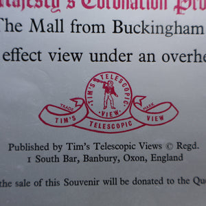 Collectable 1970s TELESCOPIC VIEW of "Her Majesty's Coronation Procession". Silver Jubilee Souvenir
