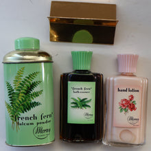 Load image into Gallery viewer, COSMETICS INTEREST. Vintage 1930s MORNY French Fern Gift Set. In original presentation box
