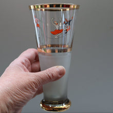 Load image into Gallery viewer, 1950s. Set of FIVE Good Quality Tall Schooners or Beer Glasses with Skaters
