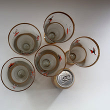 Load image into Gallery viewer, 1950s. Set of FIVE Good Quality Tall Schooners or Beer Glasses with Skaters
