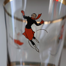 Load image into Gallery viewer, 1950s. Set of FIVE Good Quality Tall Schooners or Beer Glasses with Skaters
