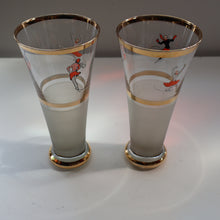 Load image into Gallery viewer, 1950s. Set of FIVE Good Quality Tall Schooners or Beer Glasses with Skaters
