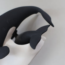 Load image into Gallery viewer, Vintage 1970s Scottish HIGHBANK PORCELAIN (Lochgilphead). Pair of Orcas or Killer Whales
