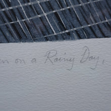 Load image into Gallery viewer, SCOTTISH ART. Woodcut. Temple Garden on a Rainy Day, Kyoto (1989) by John Houston (1930 - 2008)
