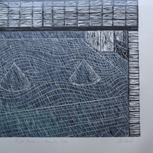 Load image into Gallery viewer, SCOTTISH ART. Woodcut. Temple Garden on a Rainy Day, Kyoto (1989) by John Houston (1930 - 2008)
