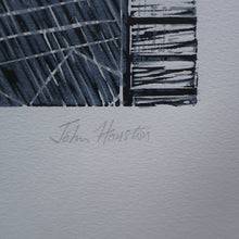 Load image into Gallery viewer, SCOTTISH ART. Woodcut. Temple Garden on a Rainy Day, Kyoto (1989) by John Houston (1930 - 2008)
