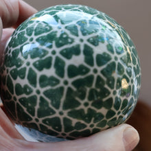 Load image into Gallery viewer, SINGLE Scottish Victorian Ceramic Carpet Bowl. Dark Green Floral Pattern
