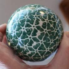 Load image into Gallery viewer, SINGLE Scottish Victorian Ceramic Carpet Bowl. Dark Green Floral Pattern
