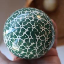 Load image into Gallery viewer, SINGLE Scottish Victorian Ceramic Carpet Bowl. Dark Green Floral Pattern

