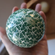 Load image into Gallery viewer, SINGLE Scottish Victorian Ceramic Carpet Bowl. Dark Green Floral Pattern
