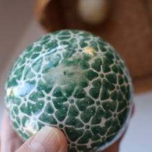 Load image into Gallery viewer, SINGLE Scottish Victorian Ceramic Carpet Bowl. Dark Green Floral Pattern
