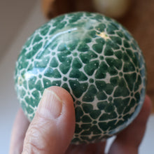 Load image into Gallery viewer, SINGLE Scottish Victorian Ceramic Carpet Bowl. Dark Green Floral Pattern
