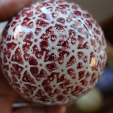 Load image into Gallery viewer, SINGLE Scottish Victorian Ceramic Carpet Bowl. Dark Red Floral Pattern
