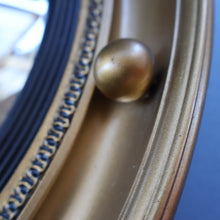 Load image into Gallery viewer, VINTAGE Regency Style Round Convex Wall Mirror - with Gold Wooden Frame Embellished with Balls
