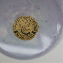Load image into Gallery viewer, E/ Fabulous Little X ZA Shape Antique Scottish Monart Glass Bowl. With Original Paper Label on the Base 
