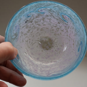 E/ Fabulous Little X ZA Shape Antique Scottish Monart Glass Bowl. With Original Paper Label on the Base 