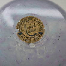 Load image into Gallery viewer, C/ Fabulous Little X ZA Shape Antique Scottish Monart Glass Bowl. With Original Paper Label on the Base 
