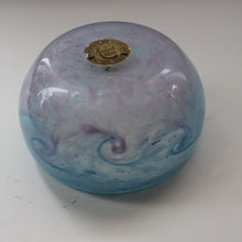 Load image into Gallery viewer, C/ Fabulous Little X ZA Shape Antique Scottish Monart Glass Bowl. With Original Paper Label on the Base 
