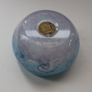 C/ Fabulous Little X ZA Shape Antique Scottish Monart Glass Bowl. With Original Paper Label on the Base 