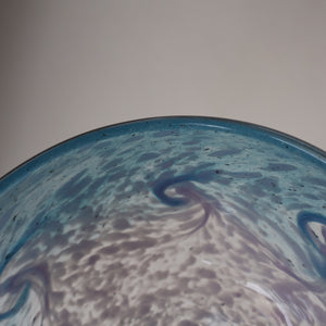 C/ Fabulous Little X ZA Shape Antique Scottish Monart Glass Bowl. With Original Paper Label on the Base 