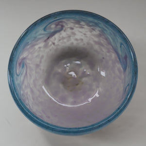 B/ Fabulous Little X ZA Shape Antique Scottish Monart Glass Bowl. With Original Paper Label on the Base 