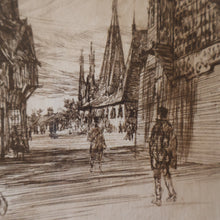 Load image into Gallery viewer, SCOTTISH ART. Sir Muirhead Bone (1876 - 1953). Glasgow International Exhibition 1901. Evening in Little Russia. Signed in the plate
