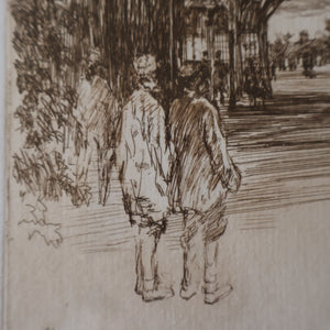 SCOTTISH ART. Sir Muirhead Bone (1876 - 1953). Glasgow International Exhibition 1901. Evening in Little Russia. Signed in the plate