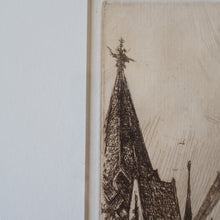Load image into Gallery viewer, SCOTTISH ART. Sir Muirhead Bone (1876 - 1953). Glasgow International Exhibition 1901. Evening in Little Russia. Signed in the plate
