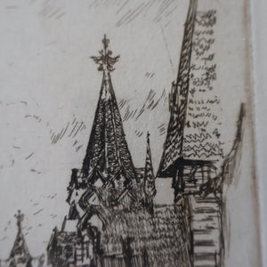 SCOTTISH ART. Sir Muirhead Bone (1876 - 1953). Glasgow International Exhibition 1901. Ireland and Russia. Signed in the plate