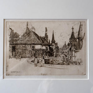 SCOTTISH ART. Sir Muirhead Bone (1876 - 1953). Glasgow International Exhibition 1901. Ireland and Russia. Signed in the plate