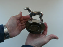 Load image into Gallery viewer,  1930s Art Deco Silver Plate Greyhound Sculpture. Mounted on a Coin or Pin Dish
