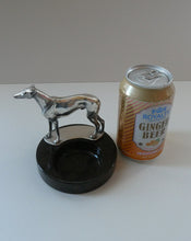 Load image into Gallery viewer,  1930s Art Deco Silver Plate Greyhound Sculpture. Mounted on a Coin or Pin Dish
