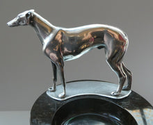 Load image into Gallery viewer,  1930s Art Deco Silver Plate Greyhound Sculpture. Mounted on a Coin or Pin Dish
