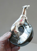 Load image into Gallery viewer,  1930s Art Deco Silver Plate Greyhound Sculpture. Mounted on a Coin or Pin Dish
