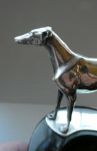 Load image into Gallery viewer,  1930s Art Deco Silver Plate Greyhound Sculpture. Mounted on a Coin or Pin Dish
