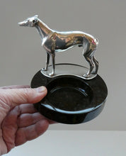 Load image into Gallery viewer,  1930s Art Deco Silver Plate Greyhound Sculpture. Mounted on a Coin or Pin Dish
