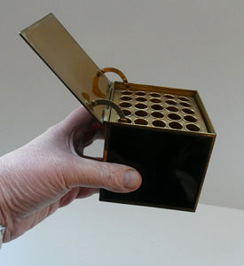 1930s DRGM German Bauhaus Metal Cigarette Dispenser. Marianne Brandt Style