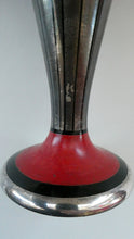 Load image into Gallery viewer,  FRENCH Art Deco HEM Black Glass Vase by Michel Herman : 10 3/4 inches
