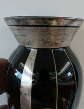 Load image into Gallery viewer,  FRENCH Art Deco HEM Black Glass Vase by Michel Herman : 10 3/4 inches
