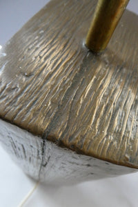 1960s 1970s Brutalist Bronze Ceramic Table Lamp. Hepworth. Moore Influence