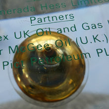 Load image into Gallery viewer, 1970s Scottish Rob Roy and Ivanhoe Oil Fields Paperweight Scottish Oil Hess

