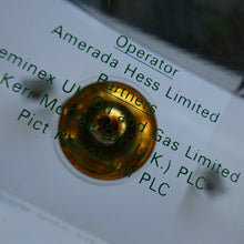 Load image into Gallery viewer, 1970s Scottish Rob Roy and Ivanhoe Oil Fields Paperweight Scottish Oil Hess
