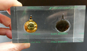1970s Scottish Rob Roy and Ivanhoe Oil Fields Paperweight Scottish Oil Hess