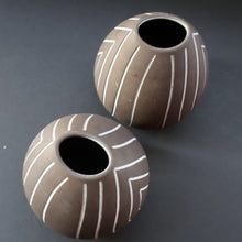 Load image into Gallery viewer, (B) 1950s DANISH Sgrafitto Vase. Designed by Helge Osterberg
