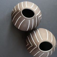 Load image into Gallery viewer, (B) 1950s DANISH Sgrafitto Vase. Designed by Helge Osterberg
